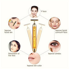 24K Gold Facial Massage Electric Roller Multi-Purpose ( Buy 1 Get 1 Free )
