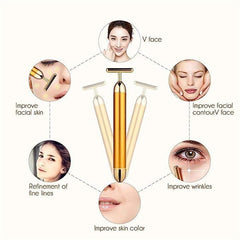 24K Gold Facial Massage Electric Roller Multi-Purpose ( Buy 1 Get 1 Free )